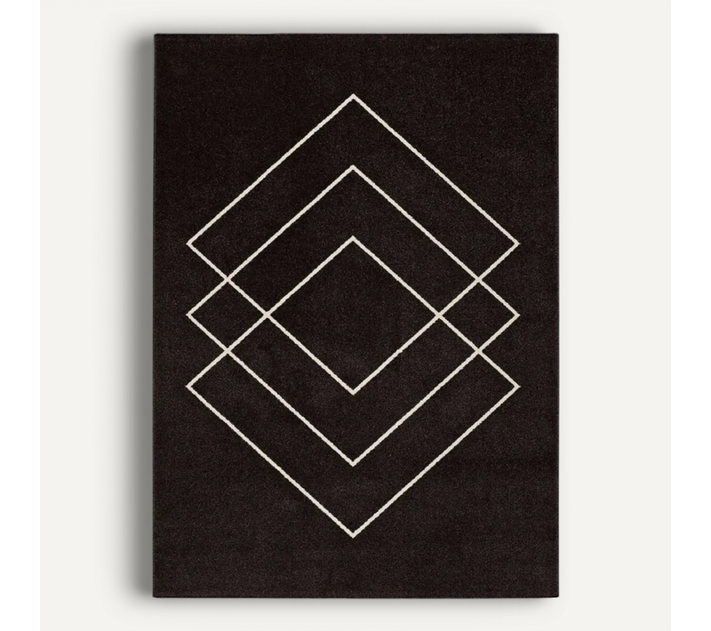 Tapis Géométrique Breda 12180 Noir 160x230 Cm