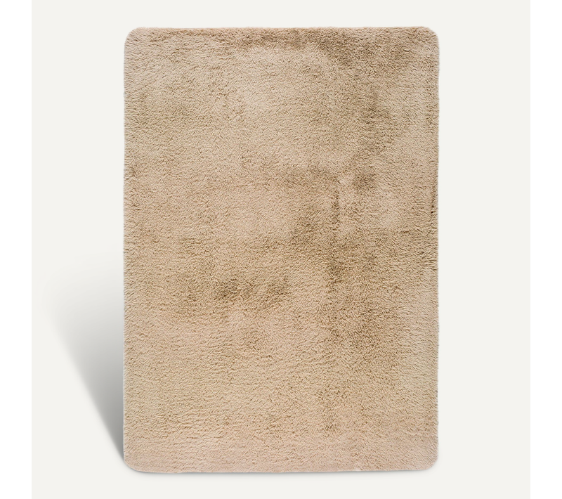 Tapis Lavable Shaggy Alpaca Liso Beige 60x100 Cm