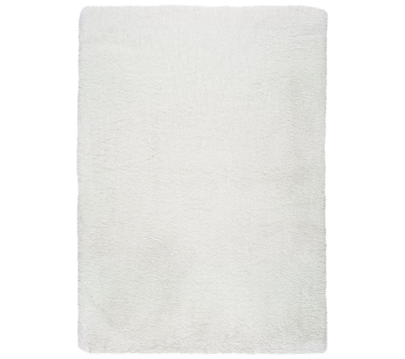 Tapis Lavable Shaggy Alpaca Liso Blanc 60x100 Cm