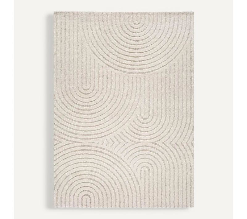 Tapis Scandinave à Relief Lina 59602 Blanc 80x150 Cm