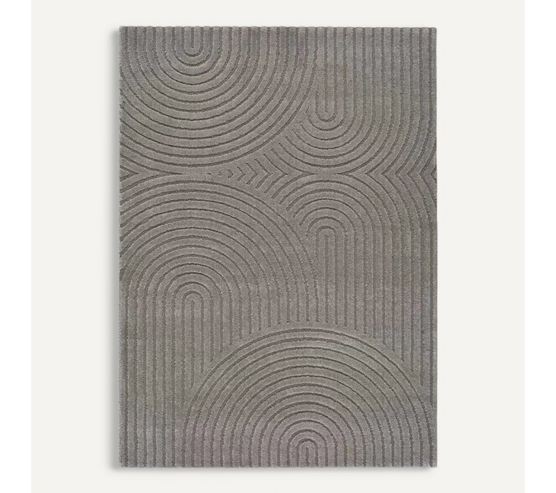 Tapis Scandinave à Relief Lina 59602 Gris 80x150 Cm