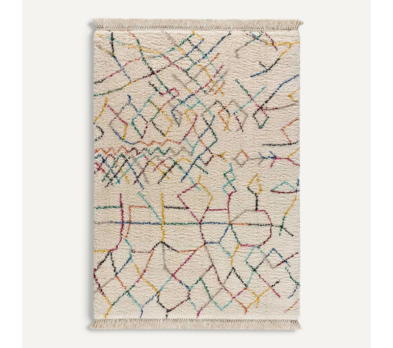 Tapis Berbère Yebel 807 Crème/multicolore 80x150 Cm