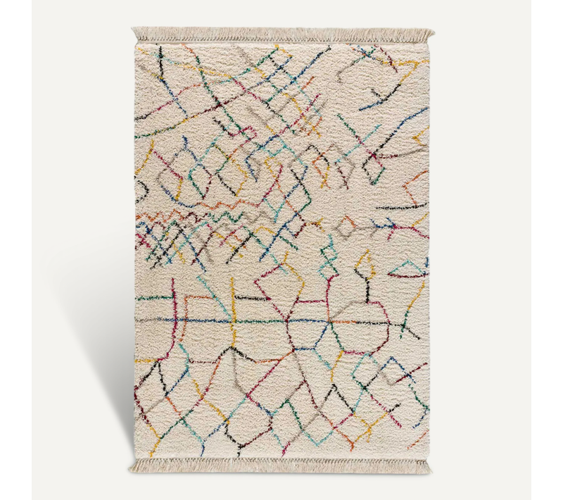 Tapis Berbère Yebel 807 Crème/multicolore 160x230 Cm