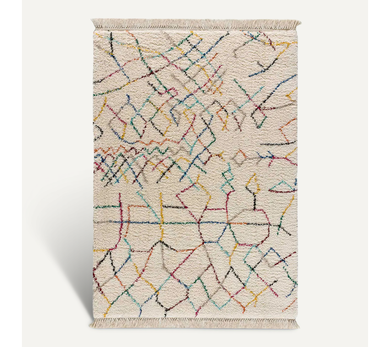 Tapis Berbère Yebel 807 Crème/multicolore 200x290 Cm