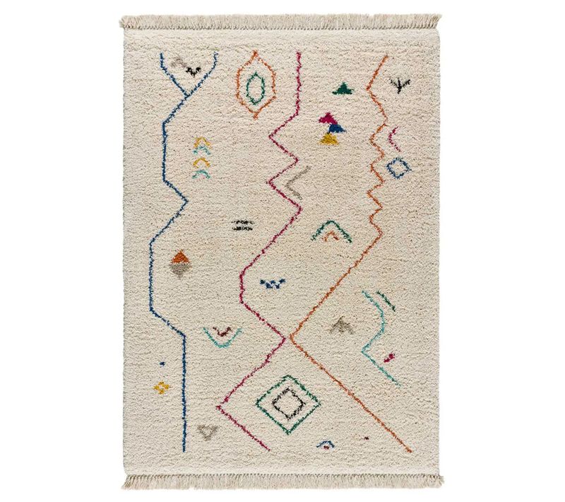 Tapis Berbère Yebel 817 Crème/multicolore 135x190 Cm