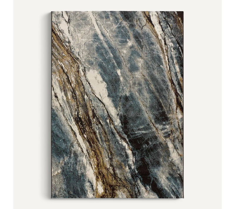 Tapis Effet Marbre Marmol Madera 12312 Gris 80x150 Cm