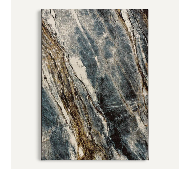 Tapis Effet Marbre Marmol Madera 12312 Gris 140x200 Cm