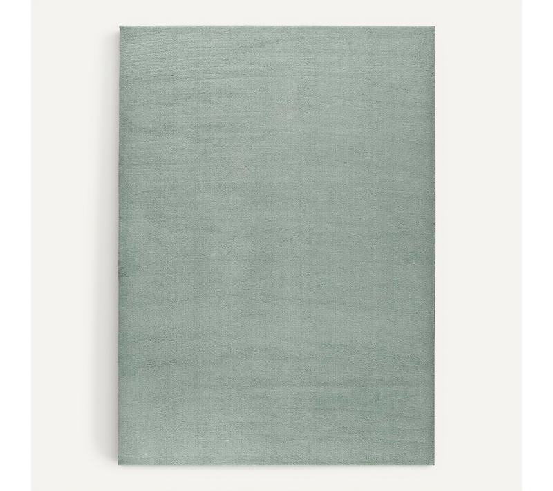 Tapis Lavable Uni Loft Liso Vert 60x120 Cm