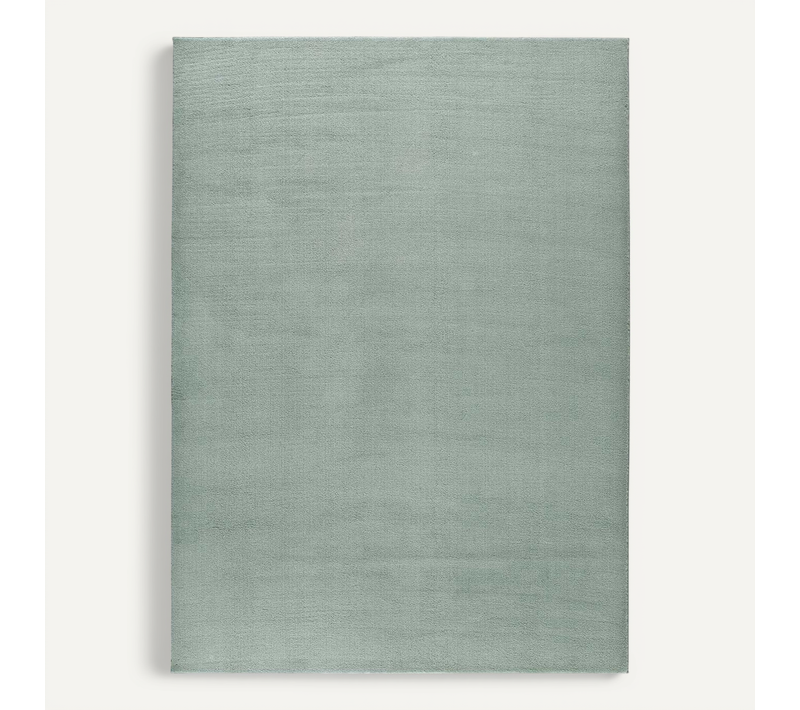 Tapis Lavable Uni Loft Liso Vert 140x200 Cm