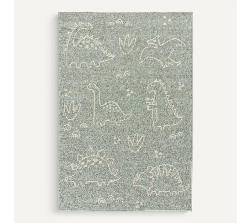 Tapis Enfant Dinasaures Beats 40252 Vert 120x170 Cm