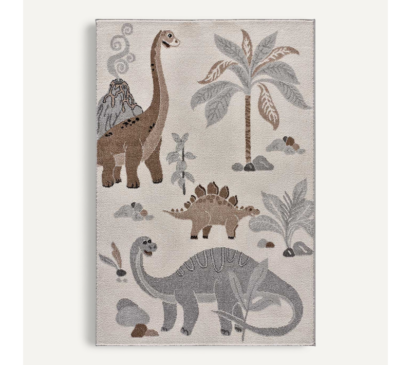 Tapis Enfant Dinasaures Beats 40254 Blanc/crème 120x170 Cm
