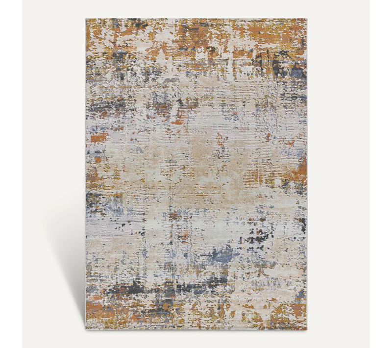 Tapis Abstrait Amsterdam 3232 Beige/cuivre/bleu 134x200 Cm