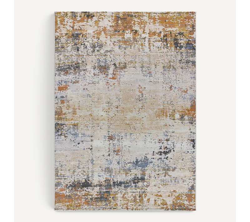 Tapis Abstrait Amsterdam 3232 Beige/cuivre/bleu 154x230 Cm
