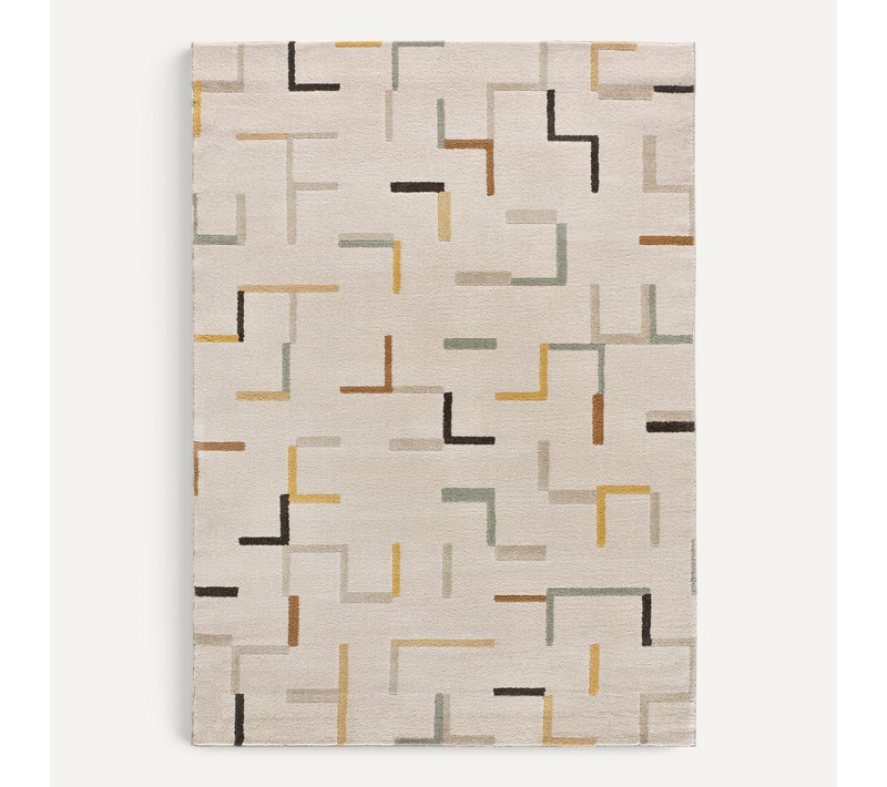 Tapis Géométrique Domus 32375 Beige/multicolore 160x230 Cm