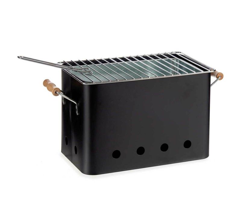 Barbecue Portable à Charbon De Bois Avec 2 Poignées 44x22x24.5cm