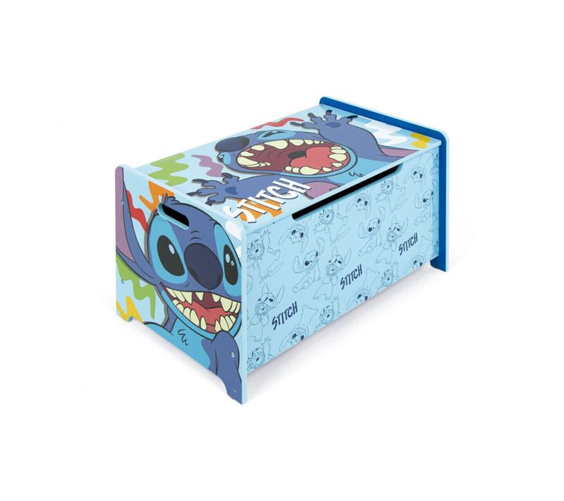 Banc Coffre à Jouets En Bois 62.5x40x37cm De Lilo et Stitch