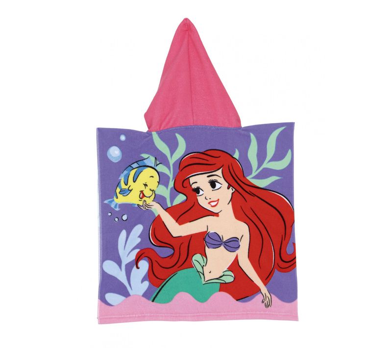 Poncho Microfibre - La Petite Sirène Ariel - 50x50 Cm