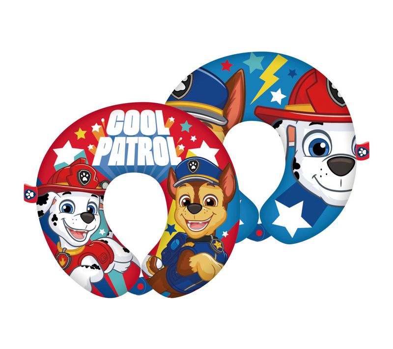 Coussin Tour De Cou - Pat'patrouille Chase et Ruben - 28x28x6 Cm