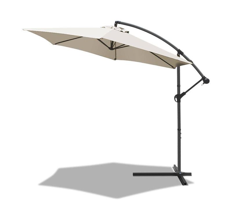 Parasol Deporte 3m Avec Housse De Protection Beige
