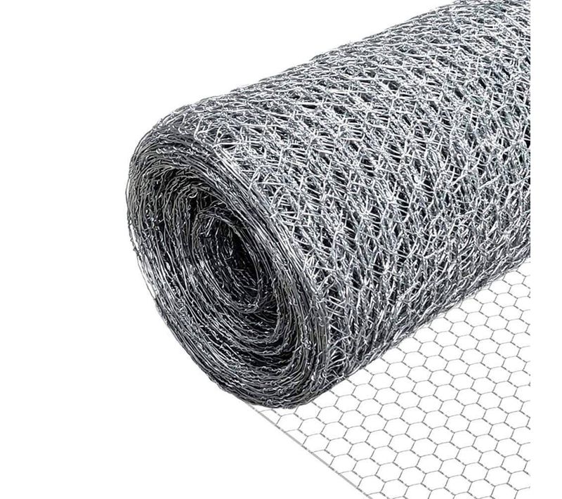 Grillage à Poule Avec Fils 13mm En Acier Galvanise 1x25m