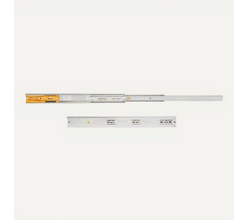 (1 Kit) Paire De Coulisses Pour Tiroirs, À Billes, 45 X 450 Mm, Sortie Totale, Fermeture