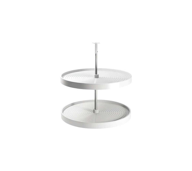 Jeu De Plateaux Circulaires Pour Meuble De Cuisine Shelvo Blanc