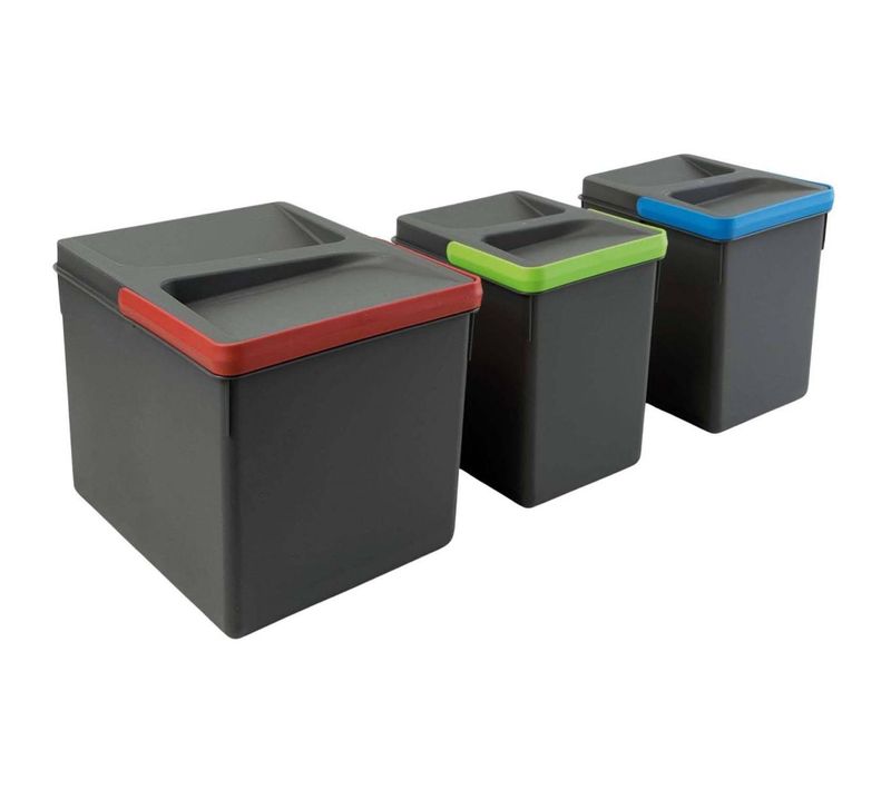 Bacs De Tri Pour Tiroir De Cuisine Recycle 1 Bac De 12 Litres Et 2 Bacs De 6 Litres