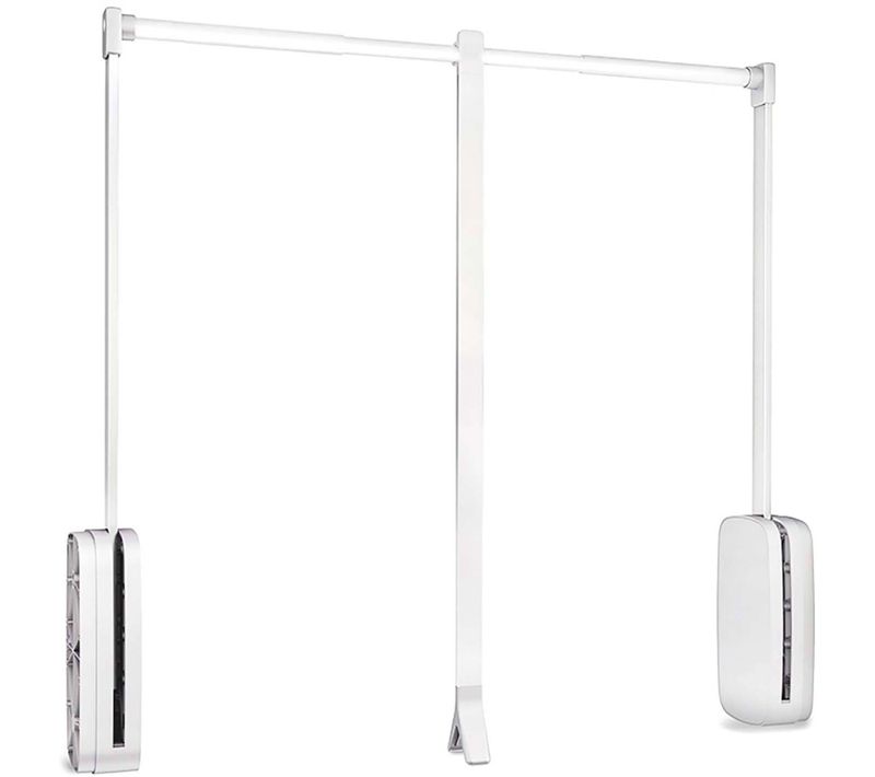 Penderie Rabattable Blanche Pour Armoire Sling Largeur Télescopique Réglable De 45 à 60 Cm