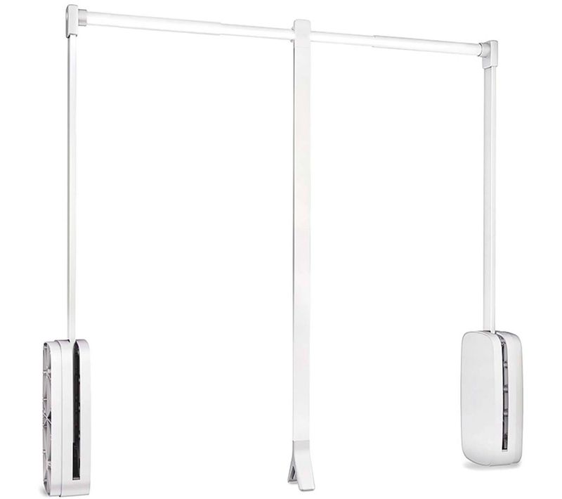 Penderie Rabattable Blanche Pour Armoire Sling Largeur Télescopique Réglable De 60 à 83 Cm