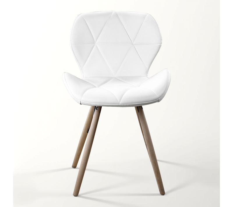 Chaise Eiffel Capitonnée E Simili - Blanc