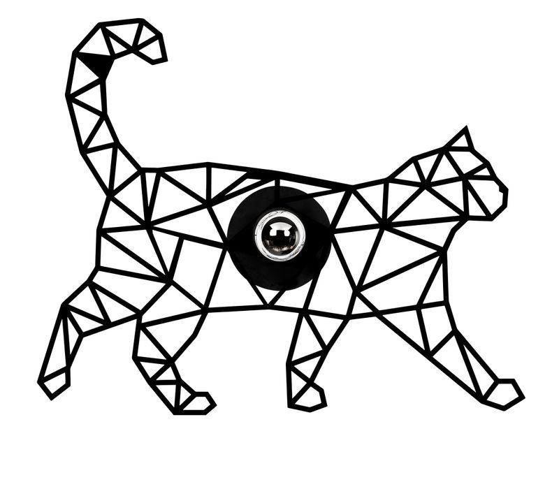 Applique Murale Interieur,  Design En Bois Et En Mdf, Noir 37x12x46 Cm