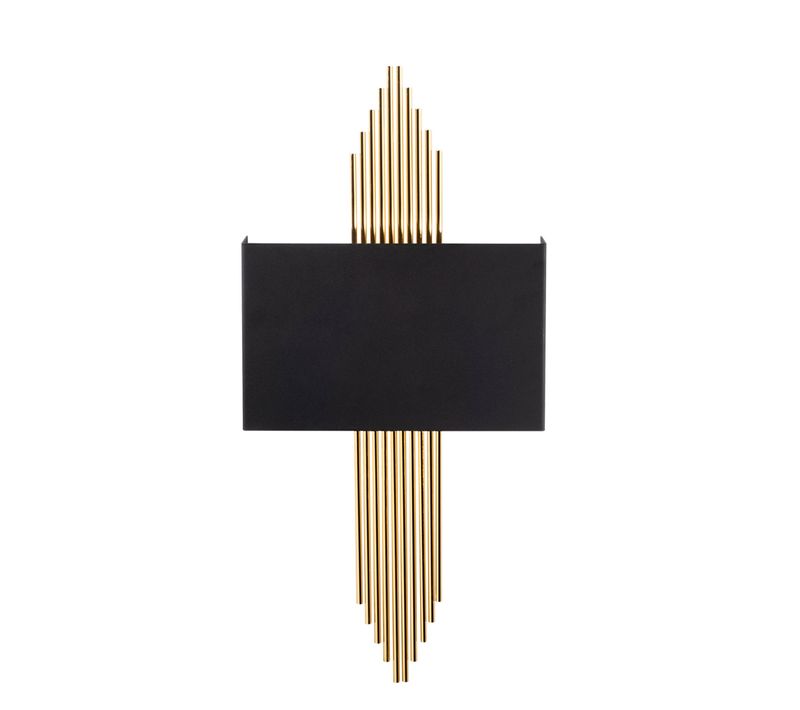 Applique Murale Interieur,  Lampe Murale Industrielle Bois, Noir 75x10x22 Cm