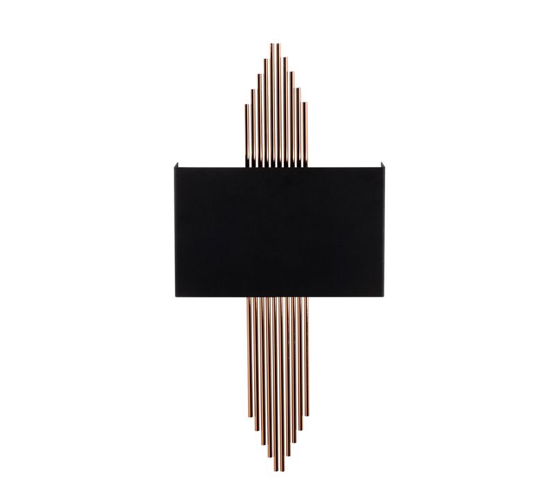 Applique Murale Interieur,  Lampe Murale Industrielle Bois, Noir 75x10x22 Cm