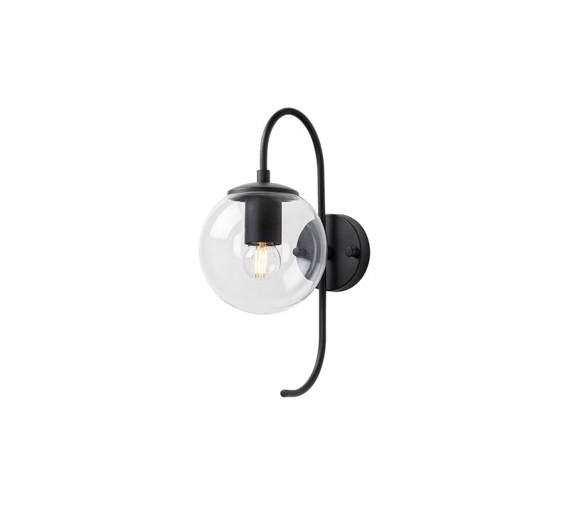 Applique Murale Interieur, Lampe Murale Industrielle Bois, Noir 15x27x36 Cm