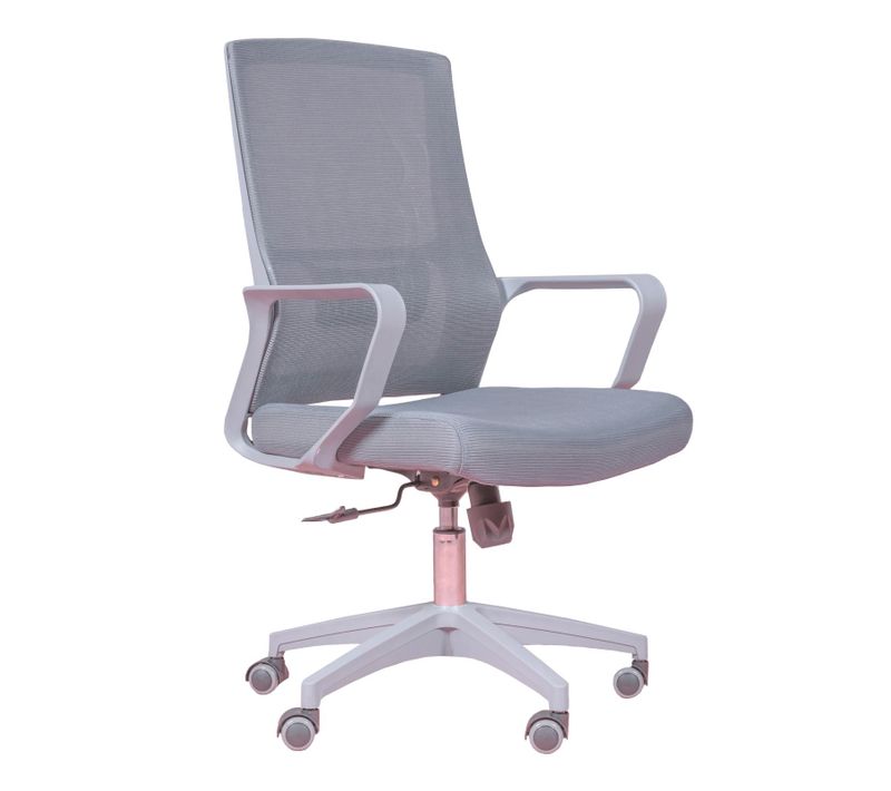 Chaise De Bureau  Réglable En Mesh Respirante  - Mesh, Gris, H.100cm, L.60cm, P.58cm