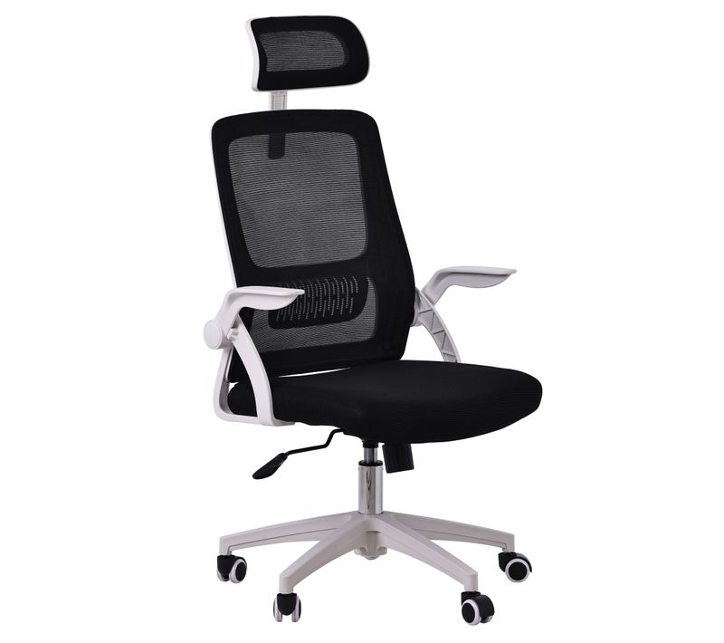 Siège De Bureau Avec Appui-tête - Lago, Noir, H.100cm, L.61cm, P.69cm