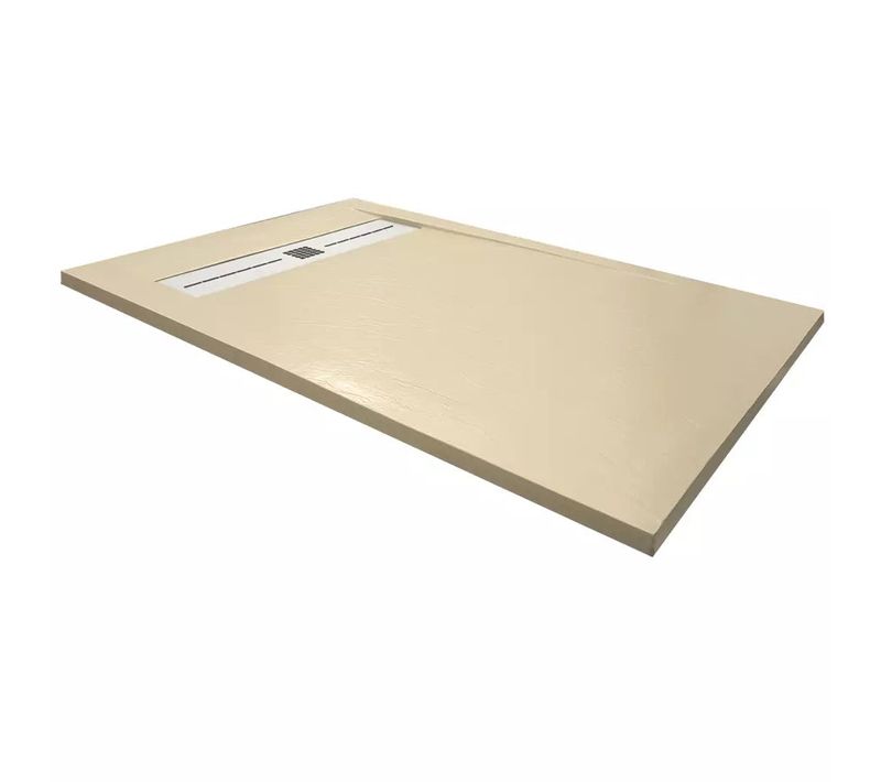 Receveur De Douche En Résine Extra Plat À Poser 80x140cm - Beige - Arhus