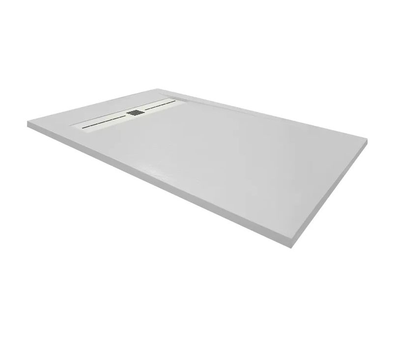 Receveur De Douche En Résine Extra Plat À Poser 80x160cm - Blanc - Arhus
