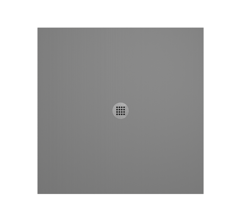 Receveur De Douche En Résine Extra Plat à Poser 90x90cm - Ciment (gris) - Ronda
