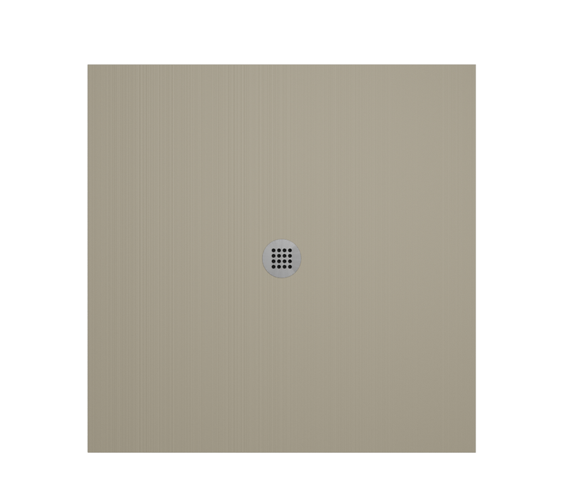 Receveur De Douche En Résine Extra Plat à Poser 90x90cm - Beige - Ronda
