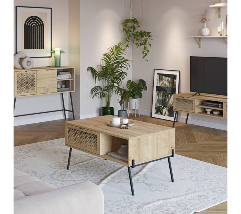 Table basse ECRIN Imitation chêne