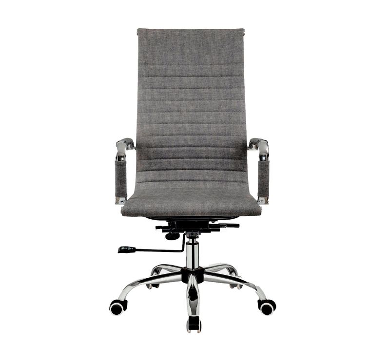 Chaise De Bureau En Simili-cuir Couleur Cendre, Avec Soutien Haut, Modèle Executive