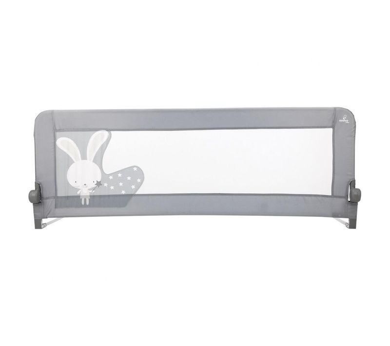 Barrière De Lit 2 En 1 Gris Lapin Pour Sécurité Enfant