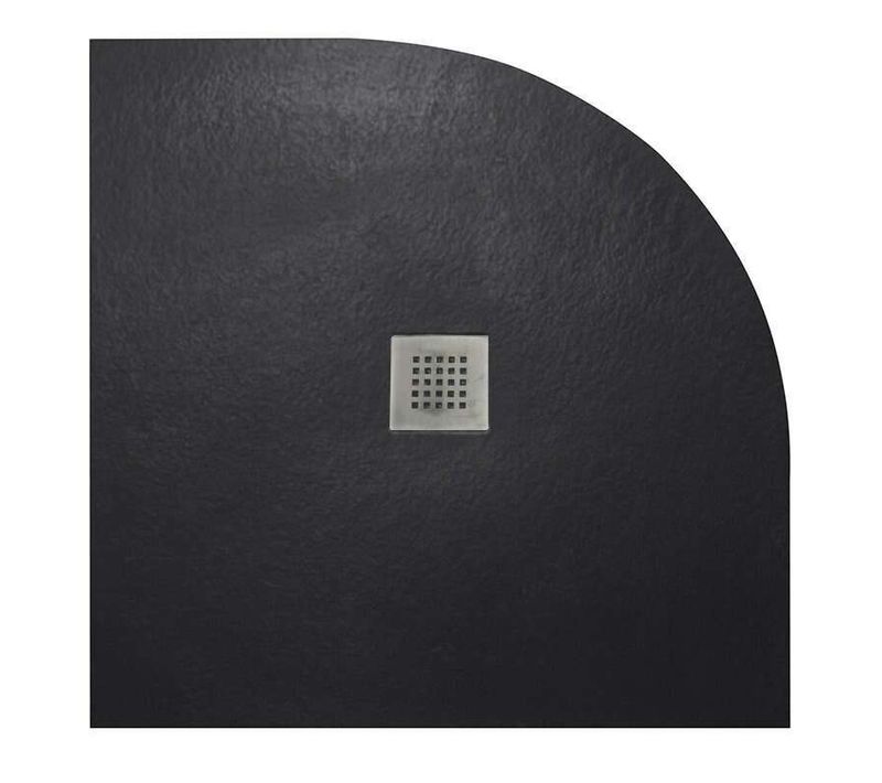 Receveur De Douche Quart De Cercle Strato 90 X 90 Cm - Noir