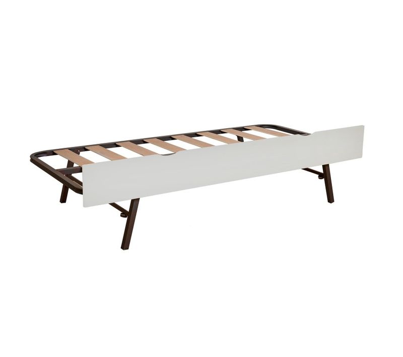 Lit Pieds Pliants  Blanc 24x187x96cm