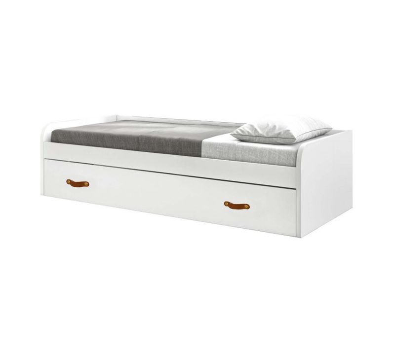 Lit Pieds Pliants Blanc Sans Matelas 50x196x97cm