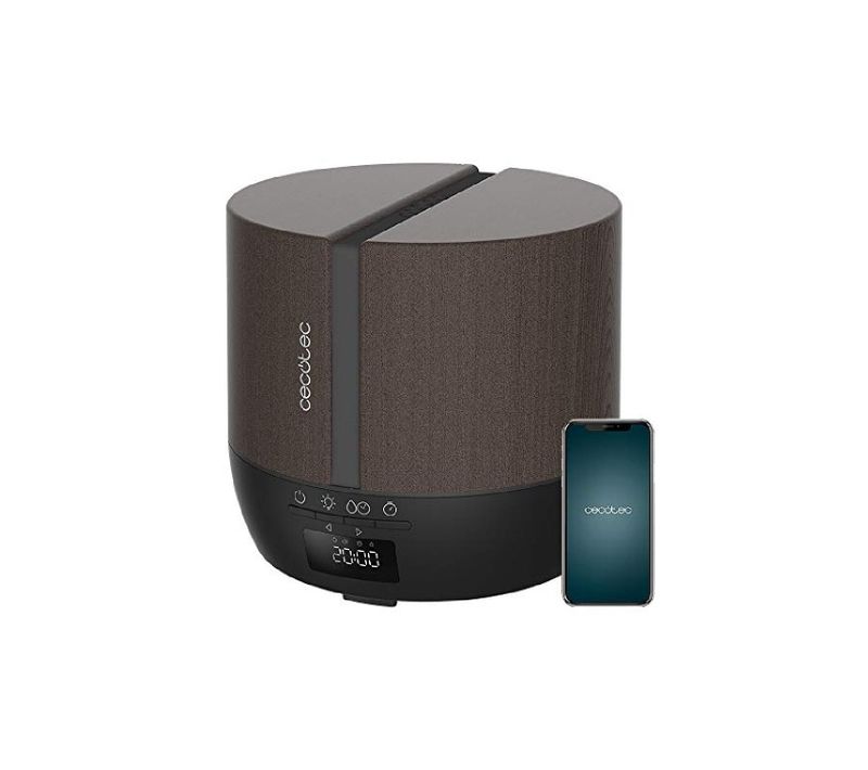 Diffuseur D'arômes Purearoma 550 Connected Black Woody. Capacité 500 Ml, Écran LED, Haut-par