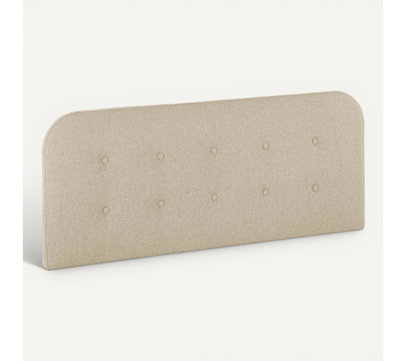 Tête De Lit Tapissée Saona 140x60 Cm Couleur Beige, Rembourré Avec De La Mousse