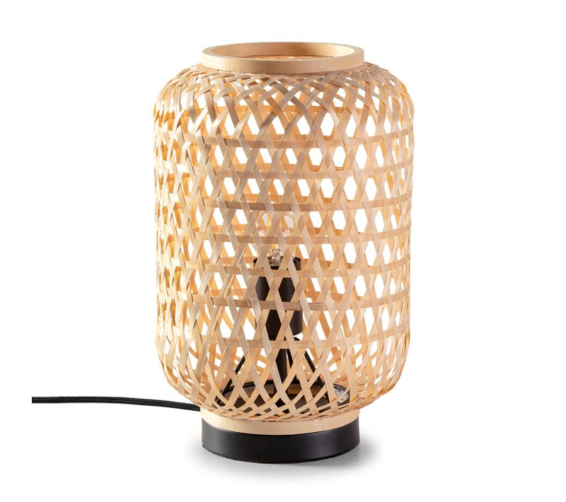 Lampe à Poser Yuna En Bambou, Diamètre 22,5 Cm
