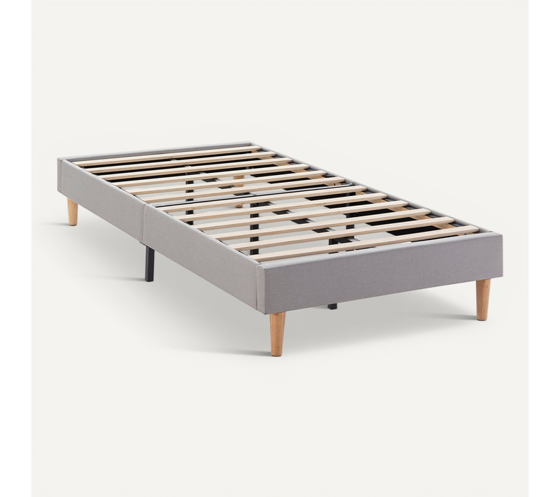 Sommier Déco Aura 90x190 Cm Gris Clair, Hauteur 30 Cm